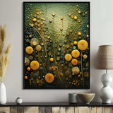 Green and yellow abstract botanical plants 2 - Abstract Canvas Wall Art