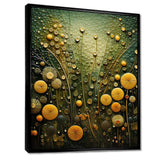 Green and yellow abstract botanical plants 2 - Abstract Canvas Wall Art