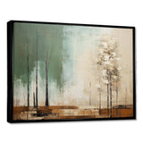 Green beige wild essence collage II - Abstract Canvas Wall Art