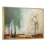 Green beige wild essence collage II - Abstract Canvas Wall Art