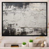 Abstract Grey Lunar Surface III - Abstract Canvas Wall Art