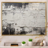 Abstract Grey Lunar Surface III - Abstract Canvas Wall Art