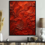 Volcanic Red Fusion vector 2 - Abstract Canvas Wall Art