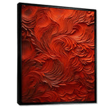 Volcanic Red Fusion vector 2 - Abstract Canvas Wall Art