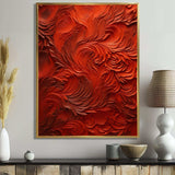 Volcanic Red Fusion vector 2 - Abstract Canvas Wall Art