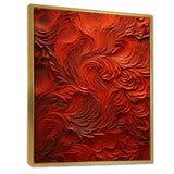 Volcanic Red Fusion vector 2 - Abstract Canvas Wall Art