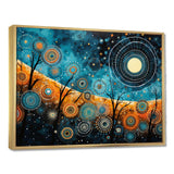 Tribal boho mosaic moon - Geometric Canvas Wall Art