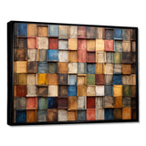 Colorful earth colors tiles III - Geometric Canvas Wall Art