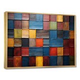 Colorful earth colors tiles V - Geometric Canvas Wall Art