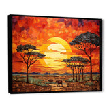 Savannah Sunset in African Safari Hues 2 - Geometric Canvas Wall Art