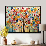 Colorful Abstract Tree 3 - Floral Canvas Wall Art