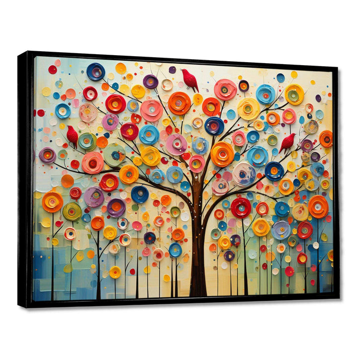 Colorful Abstract Tree 3 - Floral Canvas Wall Art