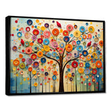 Colorful Abstract Tree 3 - Floral Canvas Wall Art