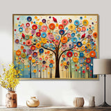 Colorful Abstract Tree 3 - Floral Canvas Wall Art