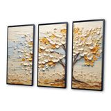 Minimalism American Basswood Tree IV - Canvas Multipanels Set of 3