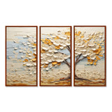 Minimalism American Basswood Tree IV - Canvas Multipanels Set of 3