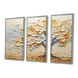 Minimalism American Basswood Tree IV - Canvas Multipanels Set of 3