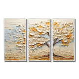 Minimalism American Basswood Tree IV - Canvas Multipanels Set of 3