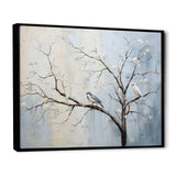 Grey floral sprintime tree birds II - Landscapes Canvas Wall Art