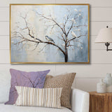 Grey floral sprintime tree birds II - Landscapes Canvas Wall Art