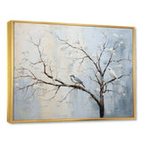 Grey floral sprintime tree birds II - Landscapes Canvas Wall Art