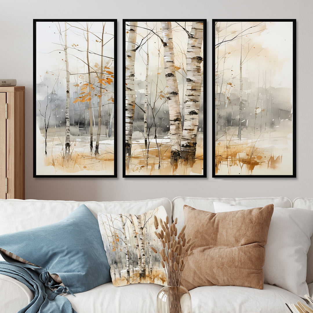 Winter birch wood forest I - Multi-Panels