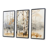 Winter birch wood forest I - Multi-Panels