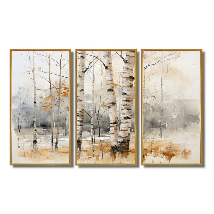 Winter birch wood forest I - Multi-Panels