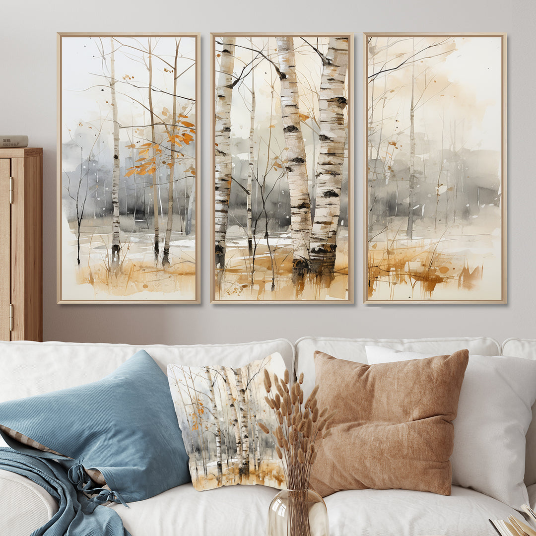 Winter birch wood forest I - Multi-Panels