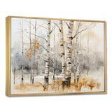 Winter birch wood forest I - Floral Canvas Wall Art