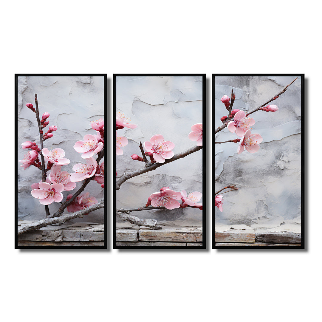 Pink cherry blossom End of Winter blooms I - Multi-Panels
