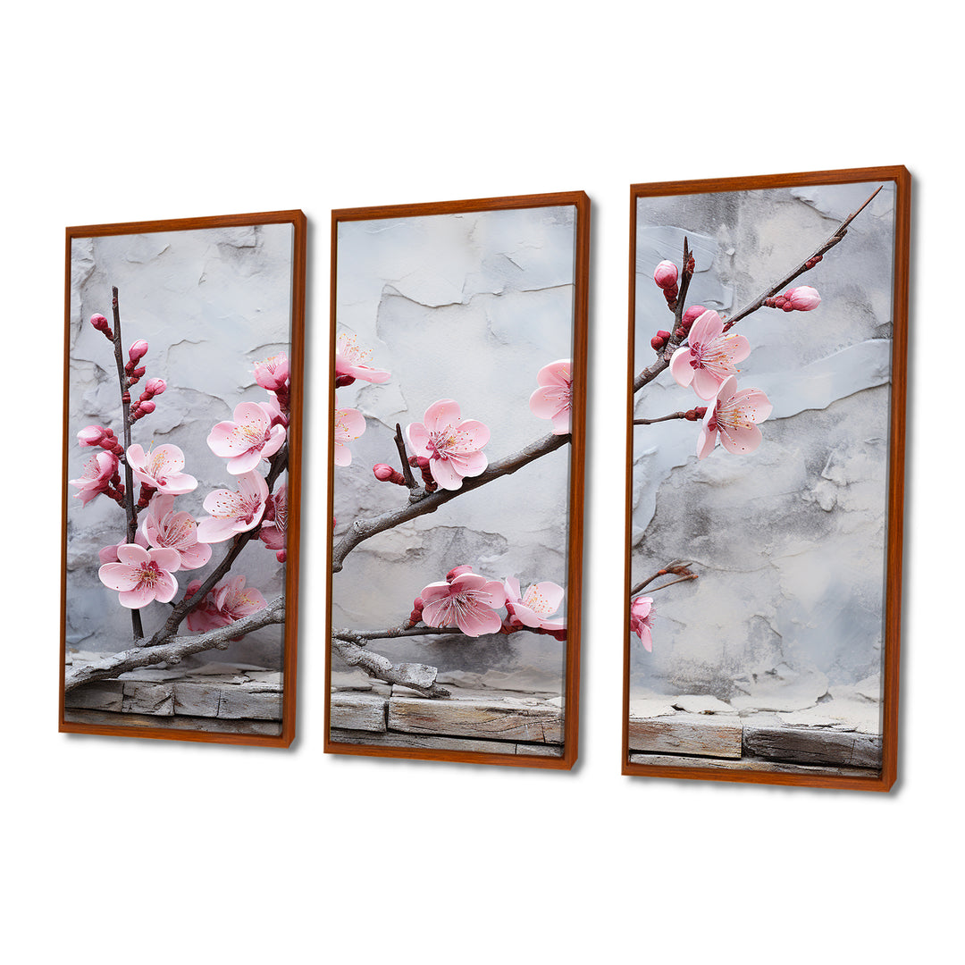 Pink cherry blossom End of Winter blooms I - Multi-Panels
