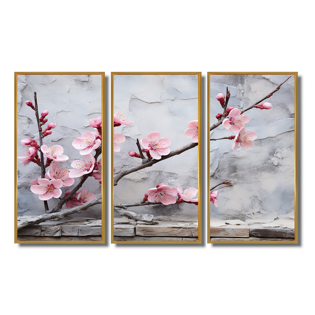 Pink cherry blossom End of Winter blooms I - Multi-Panels