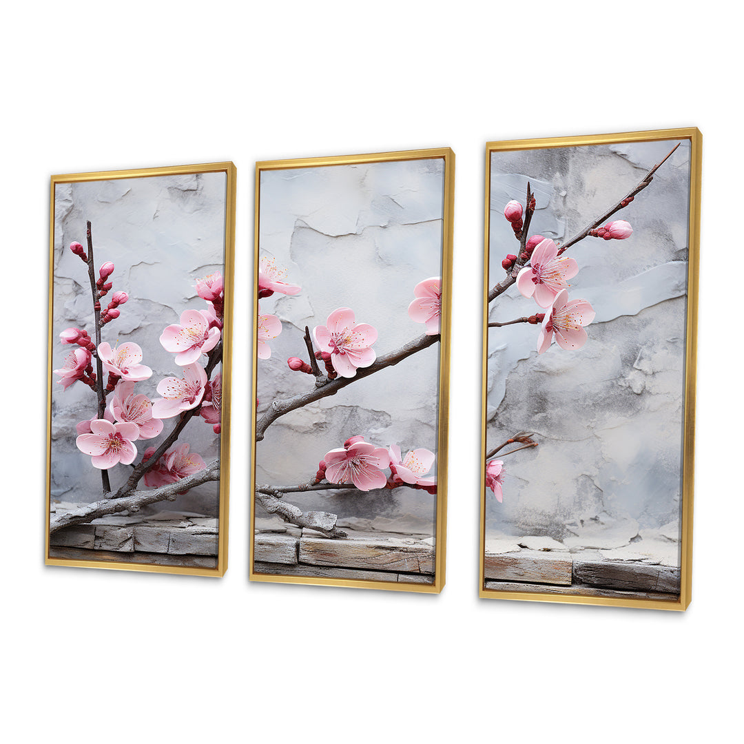Pink cherry blossom End of Winter blooms I - Multi-Panels