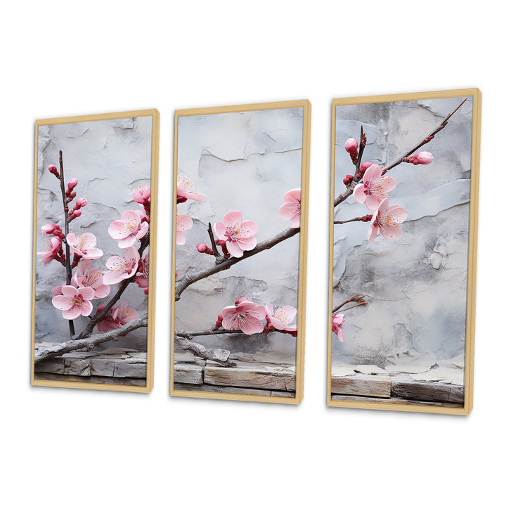 Pink cherry blossom End of Winter blooms I - Multi-Panels