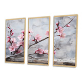 Pink cherry blossom End of Winter blooms I - Multi-Panels