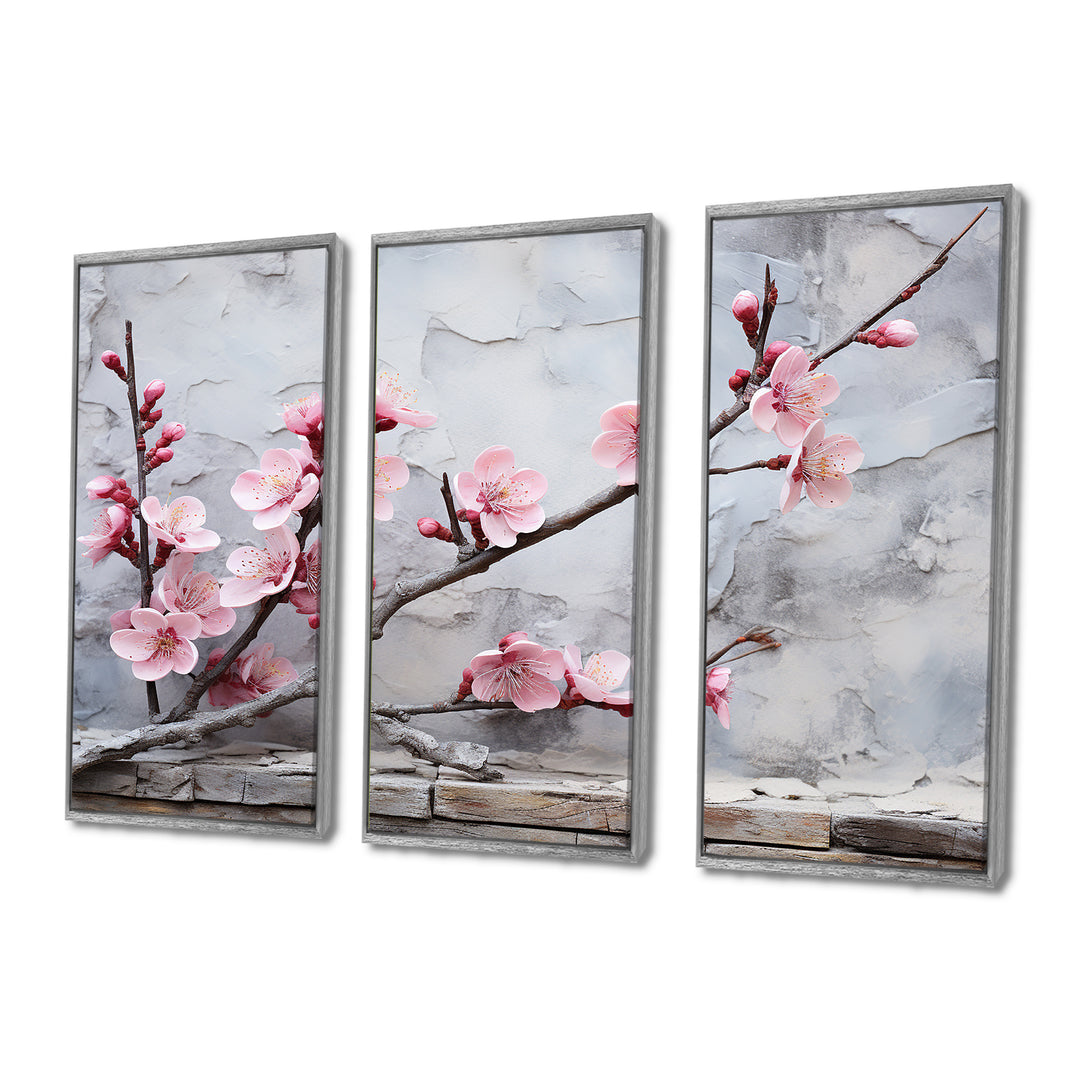 Pink cherry blossom End of Winter blooms I - Multi-Panels