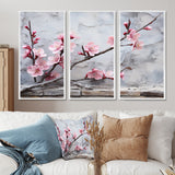 Pink cherry blossom End of Winter blooms I - Multi-Panels