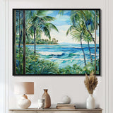 Tropical coastal beach tranquility - Coastal Canvas Wall Art