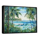 Tropical coastal beach tranquility - Coastal Canvas Wall Art