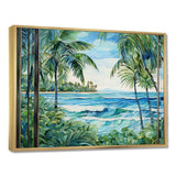 Tropical coastal beach tranquility - Coastal Canvas Wall Art