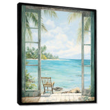 Windows at the beach II - Coastal Canvas Wall Art