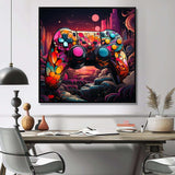 Galaxy gaming controller  - Fashion Canvas Wall Art