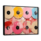 Pink Vinyl Records display I - Fashion Canvas Wall Art