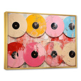 Pink Vinyl Records display I - Fashion Canvas Wall Art