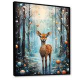Forest winter children deer - Deer Home Decor Art