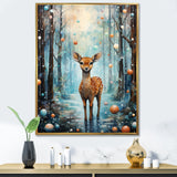 Forest winter children deer - Deer Home Decor Art