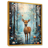 Forest winter children deer - Deer Home Decor Art