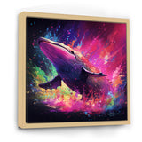 Abstract Whale colorful Song - Whale Living Room Wall Art