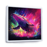 Abstract Whale colorful Song - Whale Living Room Wall Art